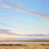 Evening, Loch of St. Tredwell, 27x53, oil on board, £550