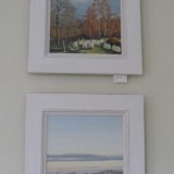 'Obec' frame with slip, antique white