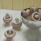 Mushrooms, 20x20cm, oil on canvas, £295