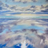 *New* Tiree Reflections, 85x115cm, oil on canvas (currently unframed £1850, framed £1950)