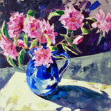 Pink Camellias, 40x40cm, oil on canvas, £675