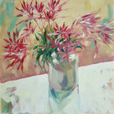 Pink Spring Pieris, 40x40cm, oil on canvas, £620