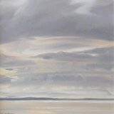 Silvery Day, East Coast, 30x30cm, oil on canvas, £360