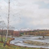The Feshie, 50x50cm, oil on canvas, £650