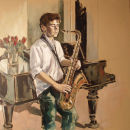 Portrait of Julian (2007, oil on canvas, 100 x 100cm)