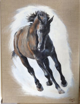 Galloping Horse Acrylic on linen