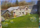 Converted watermill in the lake district, acrylic painting