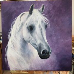 Purple Horse on acrylic