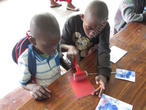 Heal Project Zambia. Printing workshop.