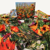 'Jewel Border' Silk Sensation Scarf with matching card