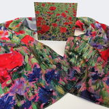 'Poppies & Cornflowers' Silk Sensation Scarf with matching card