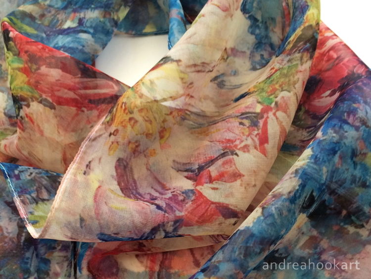 'Blossom' Paris Chiffon Scarf - detail