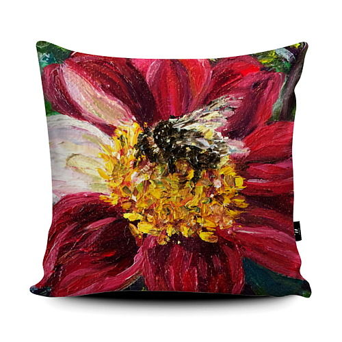 Dahlia Bumblebee super soft Cushion