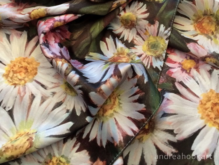 'Daisy' Silk Sensation Scarf - detail