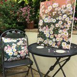 Daisy Cushion and original oil painting