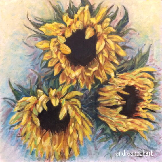 A Trio of Sunflowers