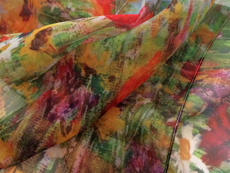 'Jewel Border' Paris Chiffon scarf - detail