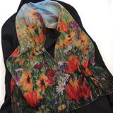 'Jewel Border' Paris Chiffon scarf Jewel Border Paris Chiffon scarf by Andrea Hook from an original painting