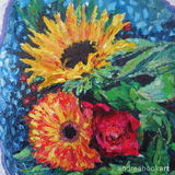 Mixed Bouquet A bouquet of mixed flowers bought for Mother's Day and painted in acrylics