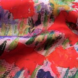 'Poppies & Cornflowers' Silk Sensation scarf - detail