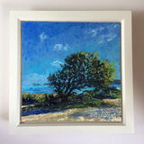 Old Harry from Studland Beach - Framed: £145 A coastal painting painted by Dorset artist Andrea Hook