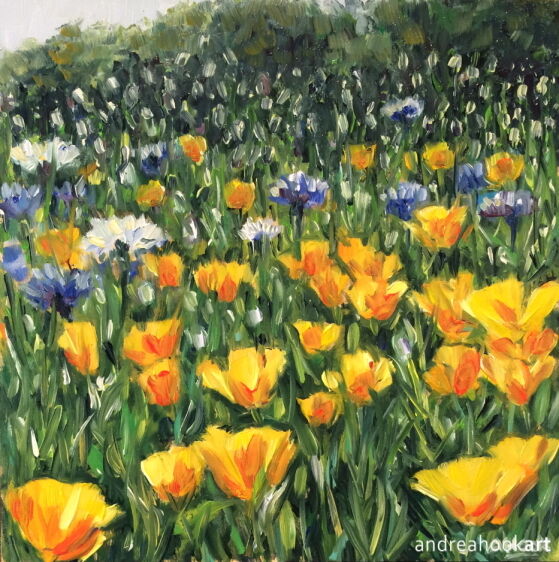 Wildflowers, Yellow & Blue