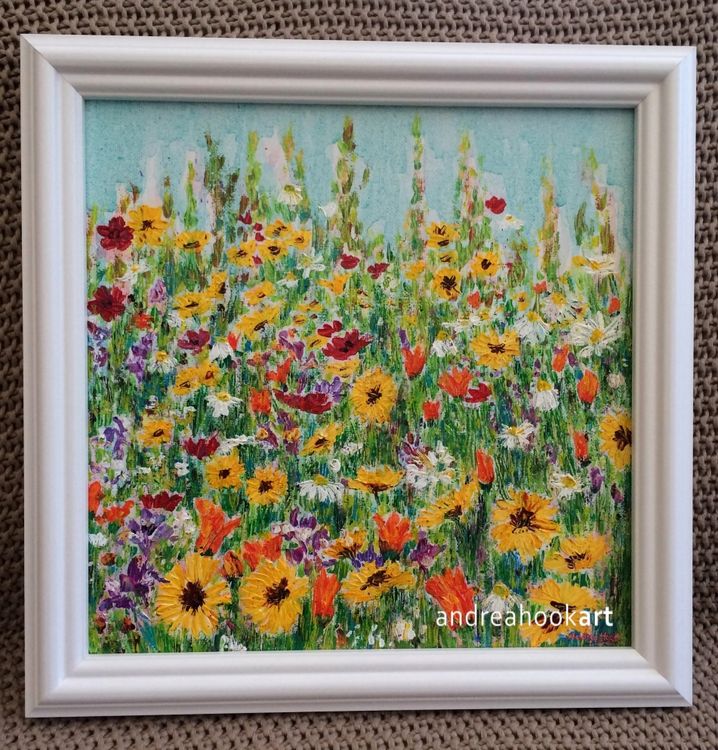 Floral Dance - framed painting - SOLD