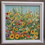 Floral Dance - framed painting - SOLD