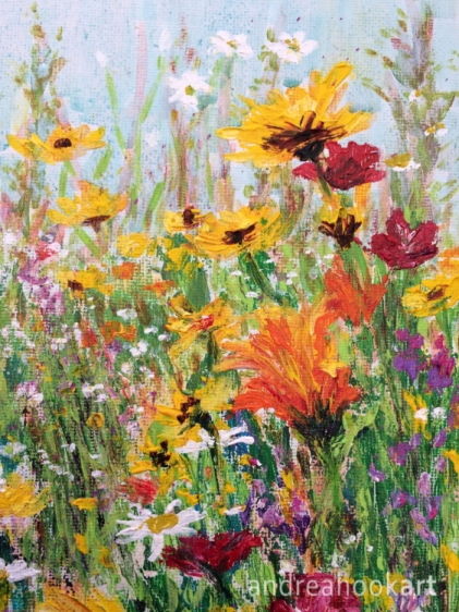 An original painting of wildflowers by Dorset Artist Andrea Hook