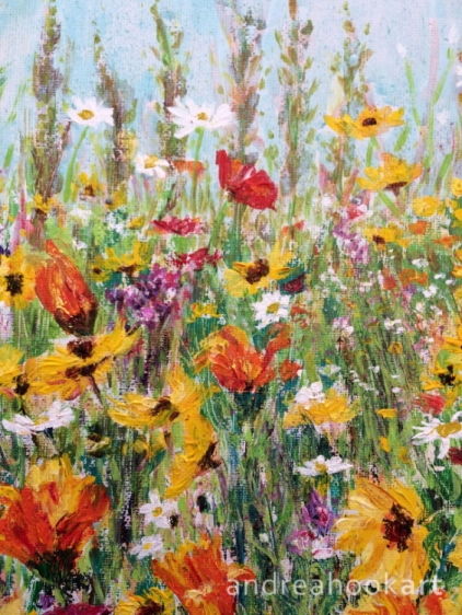 An original painting of wildflowers by Dorset Artist Andrea Hook