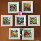 Dorset Wildflower mini paintings Seven mini Wildflower Originals by Dorset Artist Andrea Hook