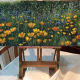 Yellow & Blue on the easel