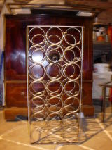Brushed Metal Wine Rack