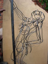 'Pole Dancer' handmade from steel rod