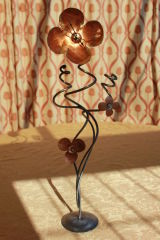 Bespoke copper flower clock
