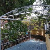 Contemporary steel garden gazebo, bubbles