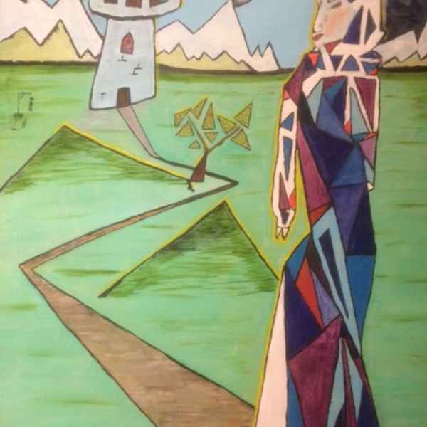 A Woman Looks Back. Oil £75 A Woman Looks Back