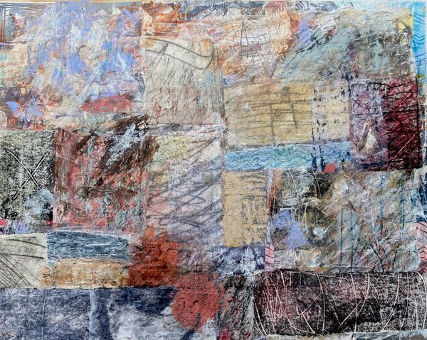 'If I Had A Boat' 2024 (mixed media on paper)