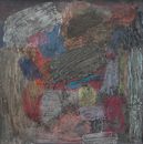 'Laguna 4' (mixed media on board) 2020 30cm x 30cm