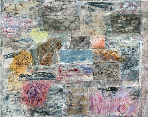 'Pink Hotel' 2024 (mixed media on paper)
