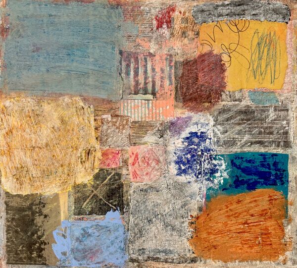 'Subway Walls' 2024 (mixed media on board)