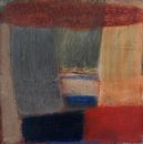 'Through my Window 2' (mixed media on board) 2019 30cm x 30cm