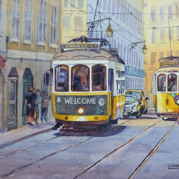 Loving The Trams In Lisbon
