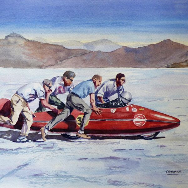 'Get Her Going Lads' - Bonneville Salt Flats