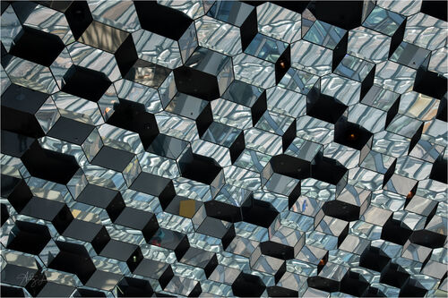 Harpa Centre ceiling, Reykjavik, Iceland