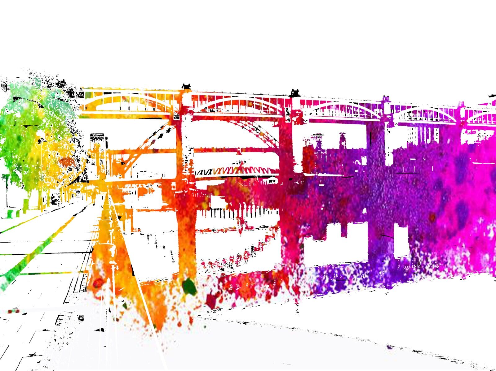 Quayside High Level Bridge Reflection