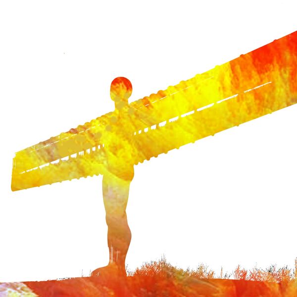 Angel Of The North Gateshead Splatter Art Angel Of The North Gateshead Colour Splash