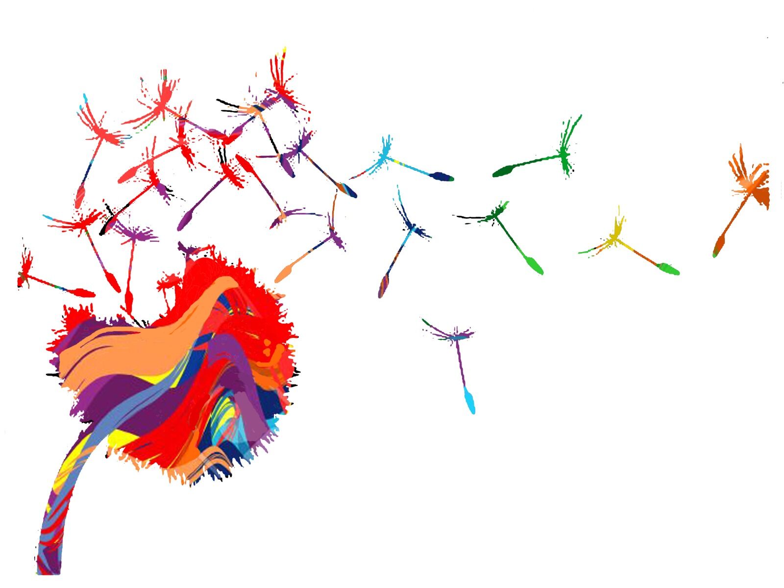 Dandy Lion Splatter Art