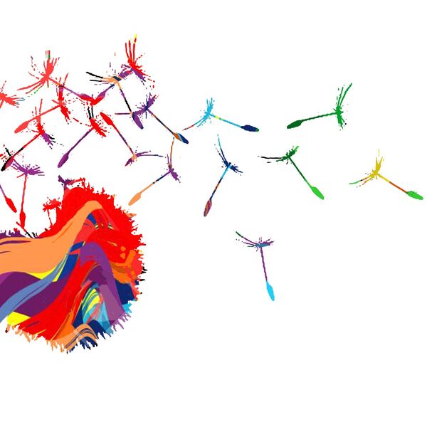 Dandy Lion Splatter Art