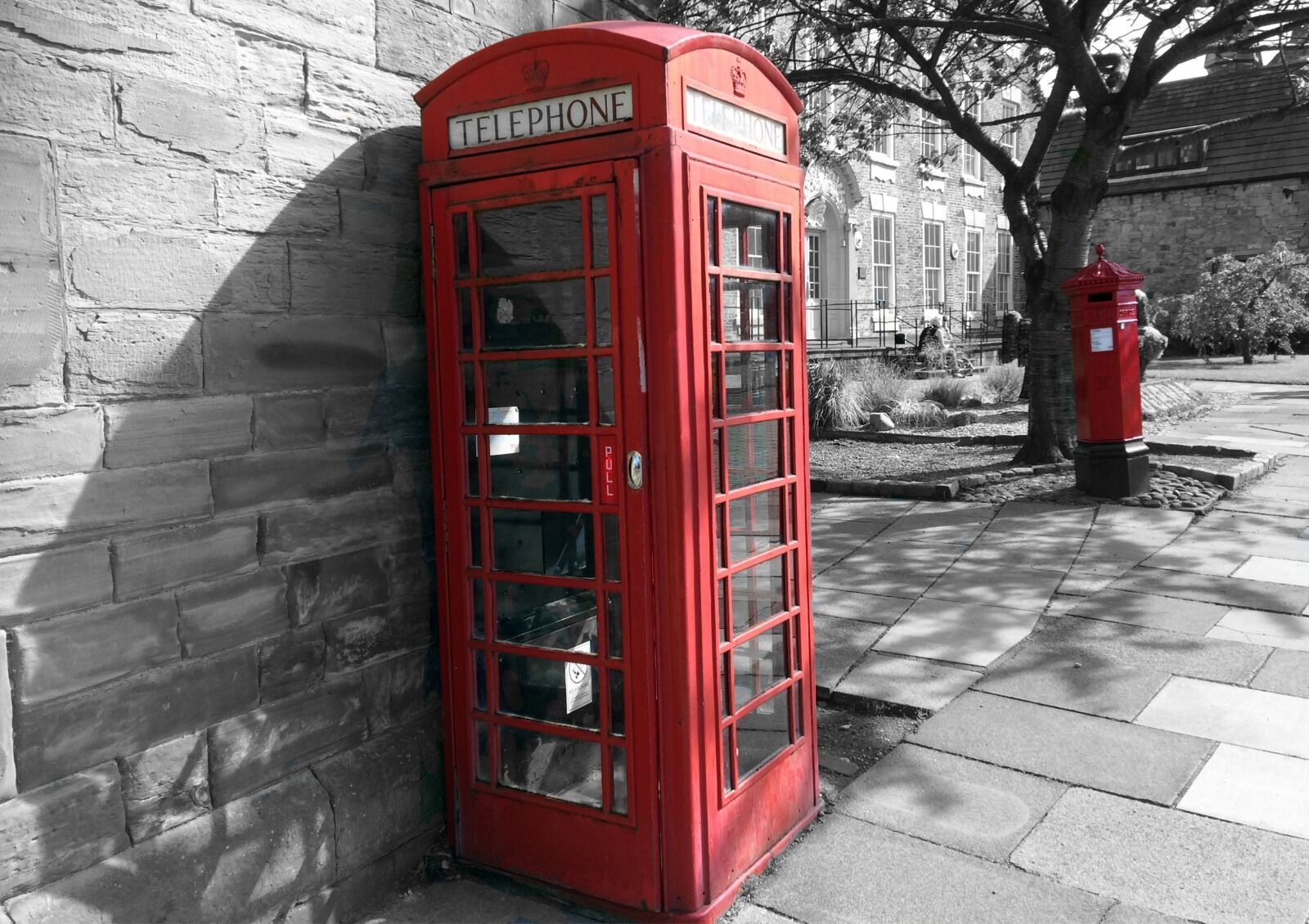 Durham Phone And Post Box Colour Splash